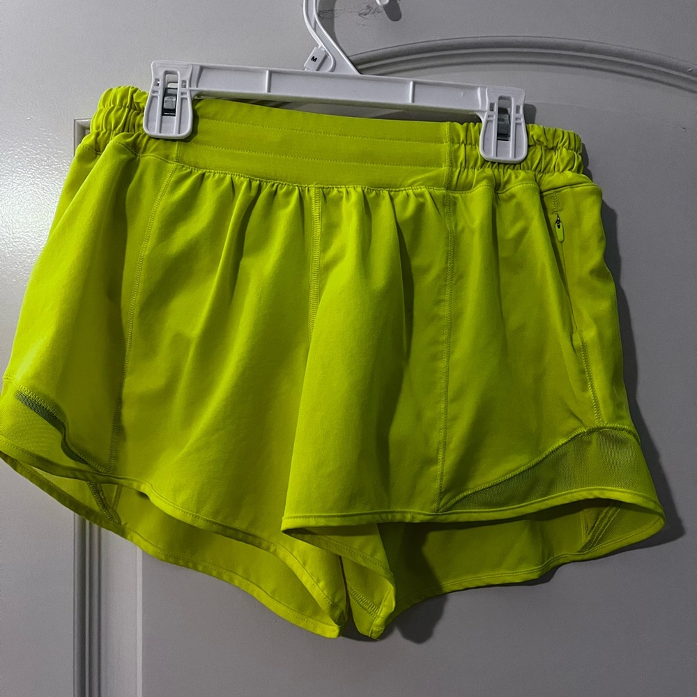 Lululemon Neon Yellow Women's Athletic Shorts